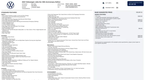 Photos of 2024 Volkswagen Jetta GLI 40th Anniversary Edition for sale in Alvin, TX at Auto Boutique Texas