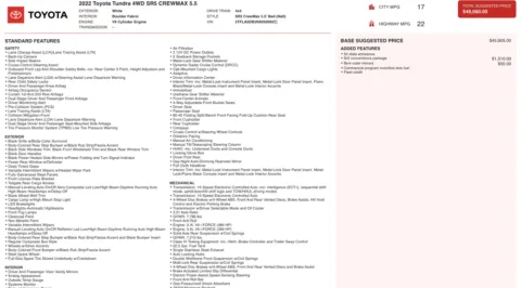More photos of 2022 Toyota TUNDRA CRE SR5 at Auto Boutique Texas, TX