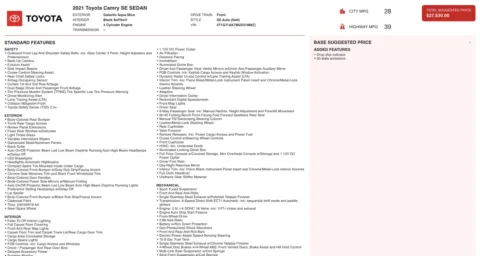 Photos of 2021 Toyota Camry SE Nightshade for sale in Alvin, TX at Auto Boutique Texas