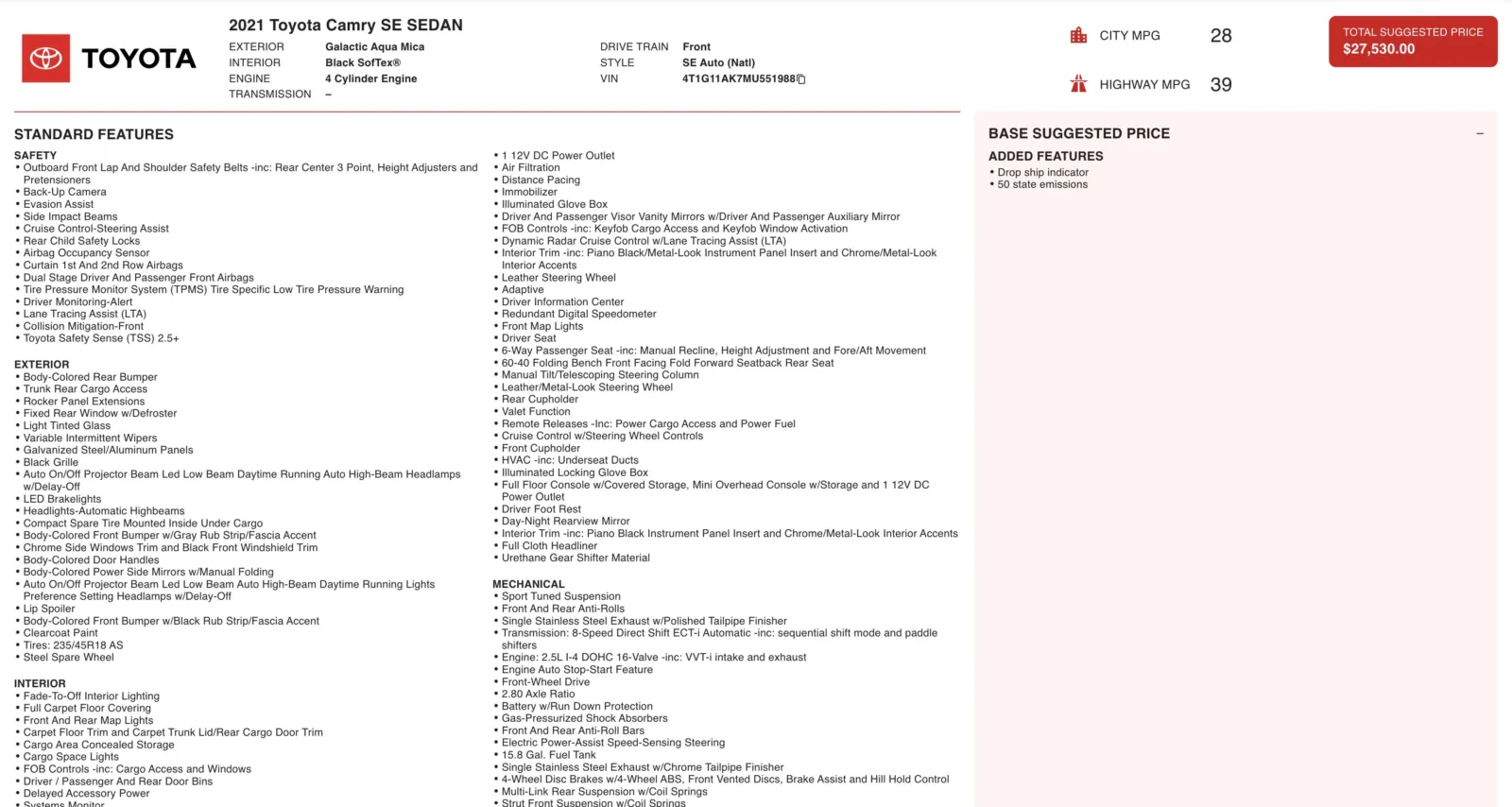 2021 Toyota Camry SE Nightshade for sale in Alvin, TX