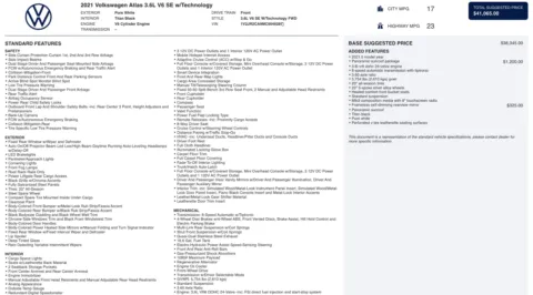 Photos of 2021 Volkswagen Atlas 3.6L V6 SE w Technology for sale in Alvin, TX at Auto Boutique Texas