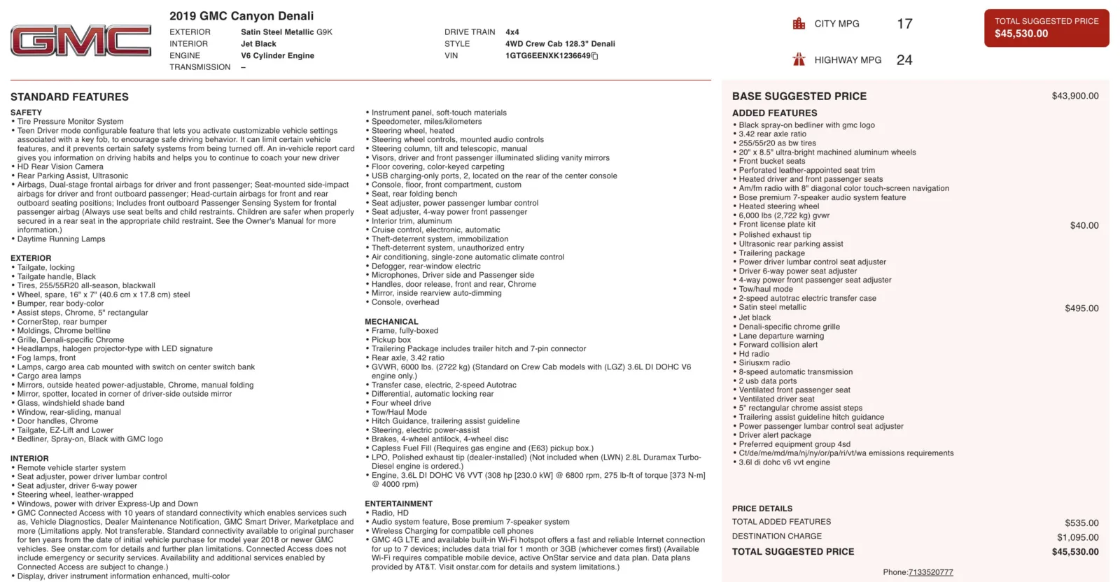 2019 GMC Canyon 4WD Denali for sale in Alvin, TX