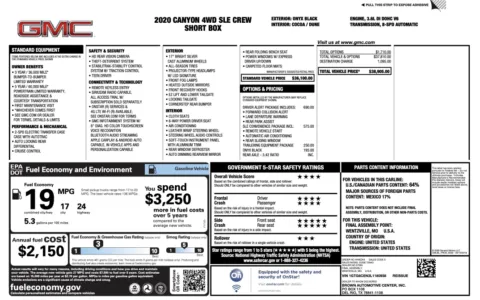 Photos of 2020 GMC Canyon 4WD SLE for sale in Alvin, TX at Auto Boutique Texas