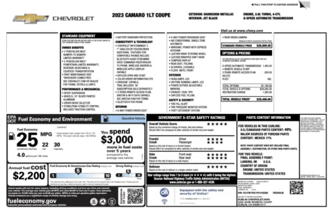 Photos of 2023 Chevrolet Camaro 1LT for sale in Alvin, TX at Auto Boutique Texas