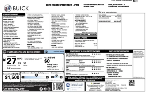 Photos of 2020 Buick Encore Preferred for sale in Alvin, TX at Auto Boutique Texas