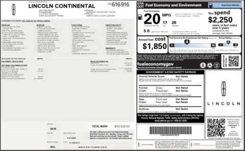 Photos of 2017 Lincoln Continental Select for sale in Alvin, TX at Auto Boutique Texas