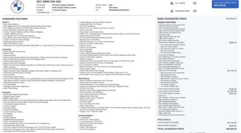 Photos of 2021 BMW 5 Series 530i for sale in Alvin, TX at Auto Boutique Texas