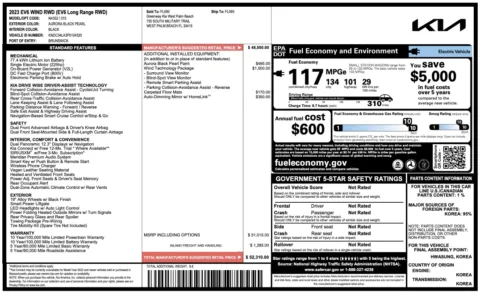 Photos of 2023 Kia EV6 Wind for sale in Alvin, TX at Auto Boutique Texas