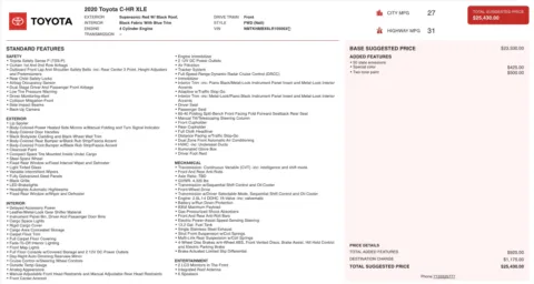 Photos of 2020 Toyota C-HR XLE for sale in Alvin, TX at Auto Boutique Texas