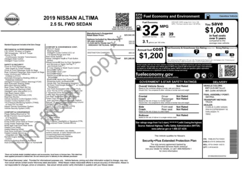Photos of 2019 Nissan Altima 2.5 SL for sale in Alvin, TX at Auto Boutique Texas