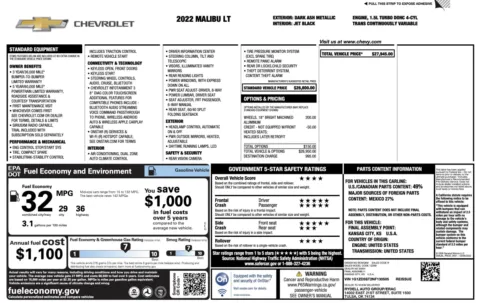 Photos of 2022 Chevrolet Malibu LT for sale in Alvin, TX at Auto Boutique Texas