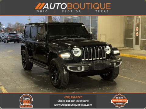 Black 2021 Jeep Wrangler 4xe Unlimited Sahara for sale in Alvin, TX