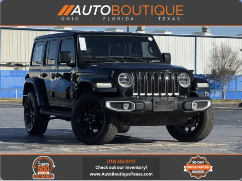 Black 2021 Jeep Wrangler 4xe Unlimited Sahara for sale in Alvin, TX