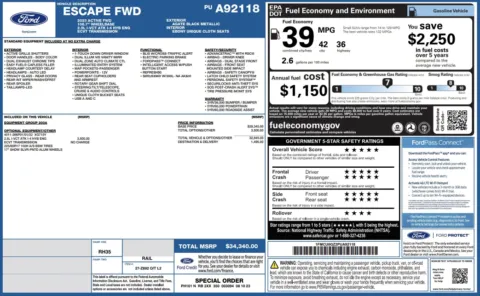 Photos of 2023 Ford Escape Active for sale in Alvin, TX at Auto Boutique Texas