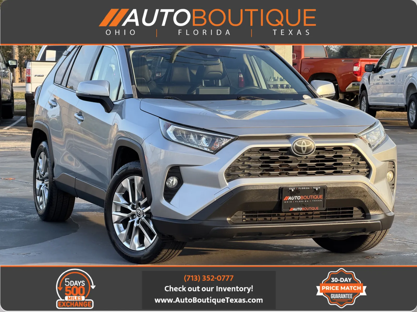 Silver 2019 Toyota RAV4 XLE Premium for sale in Alvin, TX