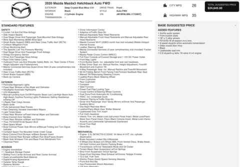 Photos of 2020 Mazda Mazda3 Hatchback for sale in Alvin, TX at Auto Boutique Texas