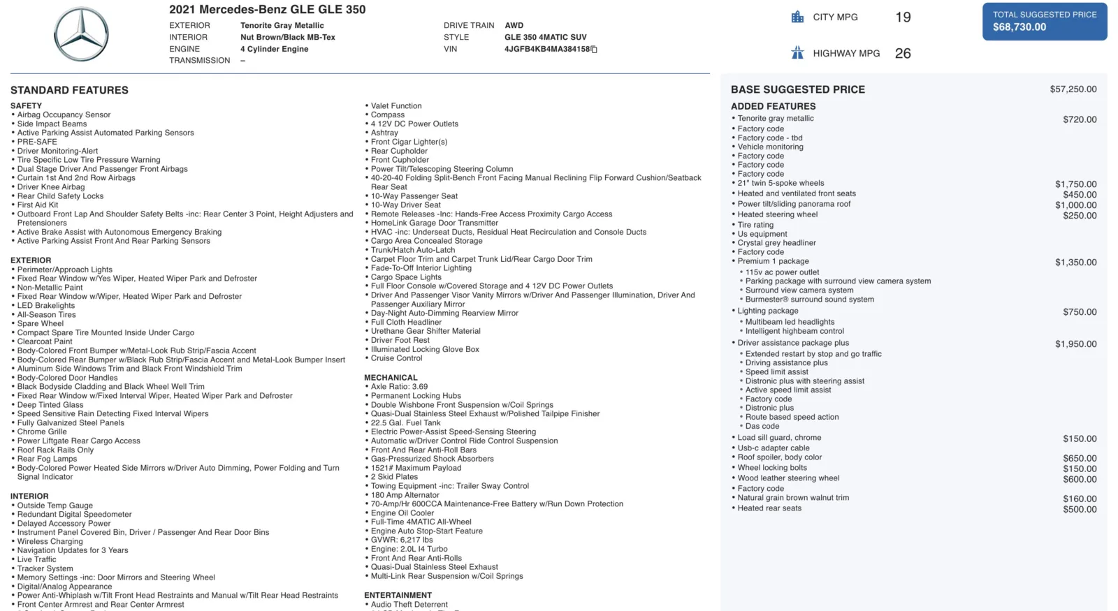 2021 Mercedes-Benz GLE GLE350