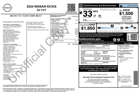 Photos of 2024 Nissan Kicks SV for sale in Alvin, TX at Auto Boutique Texas
