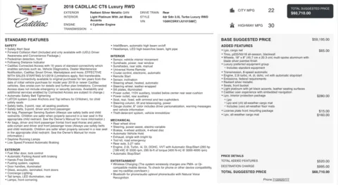 Photos of 2018 Cadillac CT6 Luxury RWD for sale in Alvin, TX at Auto Boutique Texas