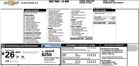 Photos of 2022 Chevrolet Trax LS for sale in Alvin, TX at Auto Boutique Texas