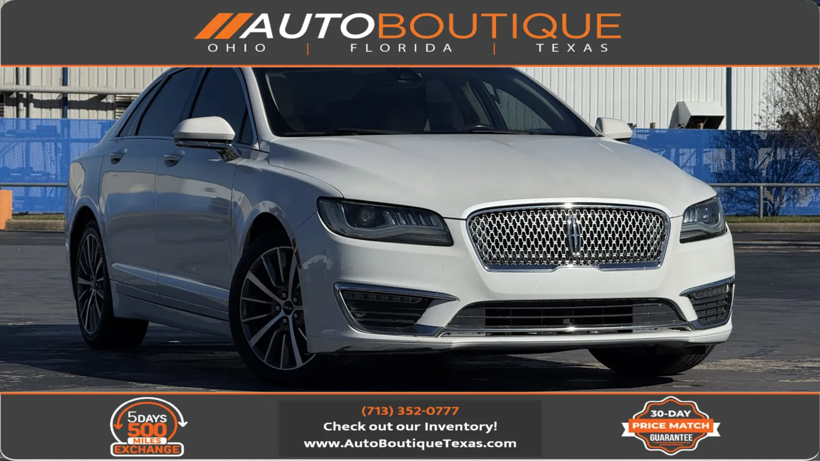 White 2017 LINCOLN MKZ Select for sale in Alvin, TX