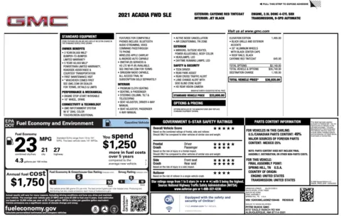 Photos of 2021 GMC Acadia SLE for sale in Alvin, TX at Auto Boutique Texas