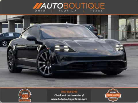 Black 2022 PORSCHE TAYCAN for sale in Alvin, TX