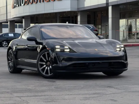 Black 2022 PORSCHE TAYCAN for sale in Alvin, TX