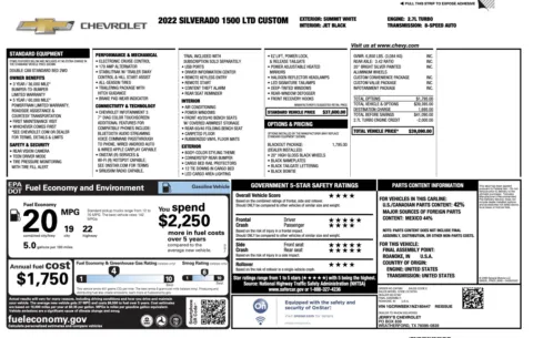 Photos of 2022 Chevrolet Silverado 1500 LTD Custom for sale in Alvin, TX at Auto Boutique Texas