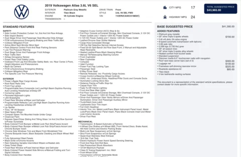 More photos of 2019 VOLKSWAGEN ATLAS SEL 3.6L V6 SEL at Auto Boutique Texas, TX