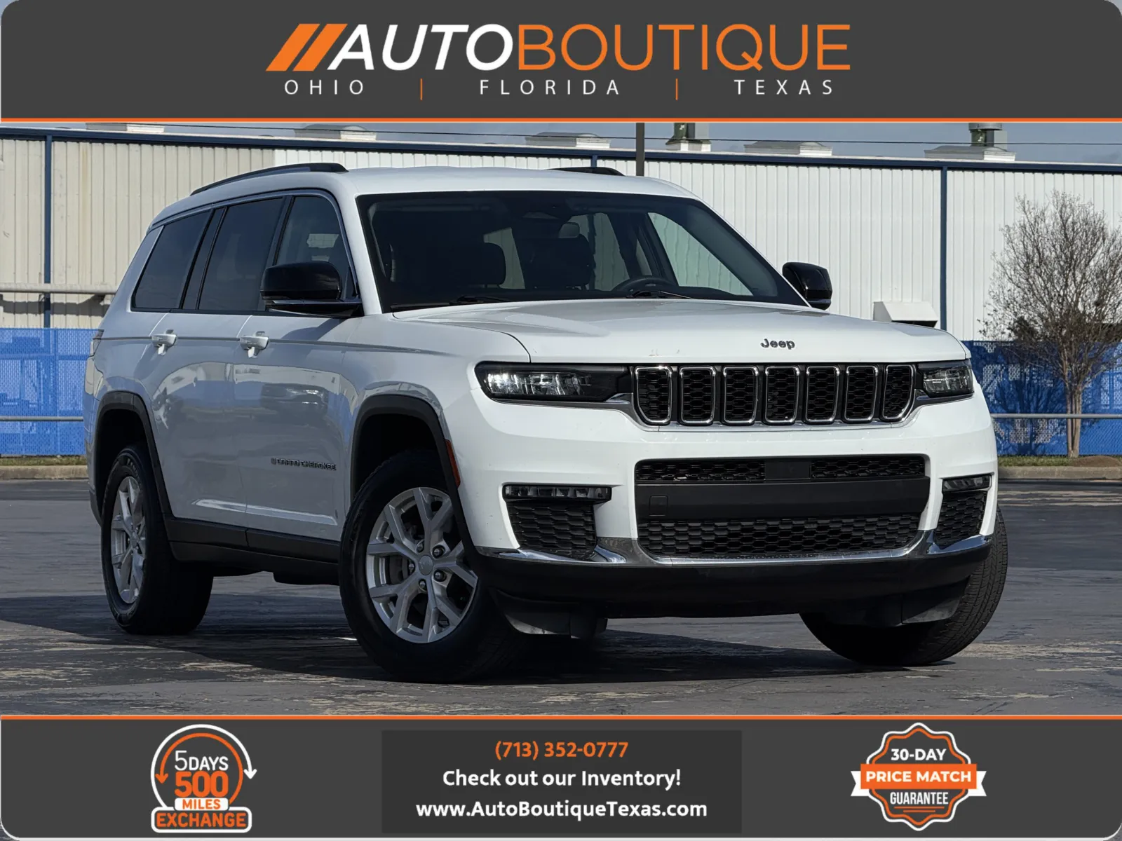 White 2023 Jeep Grand Cherokee L Limited for sale in Alvin, TX