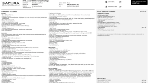 Photos of 2016 Acura RDX Advance Pkg for sale in Alvin, TX at Auto Boutique Texas