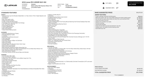 Photos of 2018 Lexus RX 350 for sale in Alvin, TX at Auto Boutique Texas