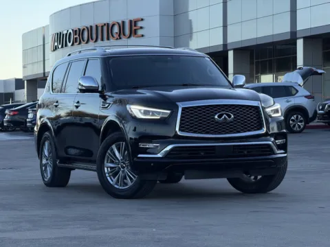 Black 2019 INFINITI QX80 LUXE for sale in Alvin, TX
