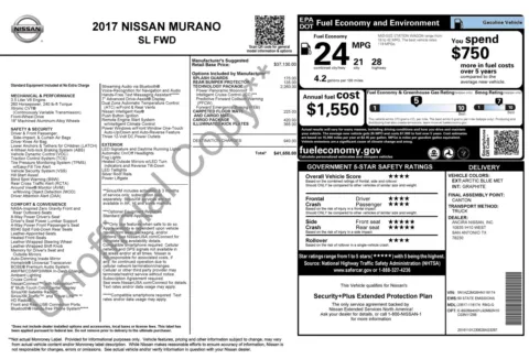 Photos of 2017 Nissan Murano SL for sale in Alvin, TX at Auto Boutique Texas