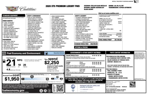 Photos of 2020 Cadillac XT5 Premium Luxury FWD for sale in Alvin, TX at Auto Boutique Texas