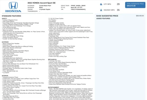 Photos of 2022 Honda Accord Sedan Sport SE for sale in Alvin, TX at Auto Boutique Texas