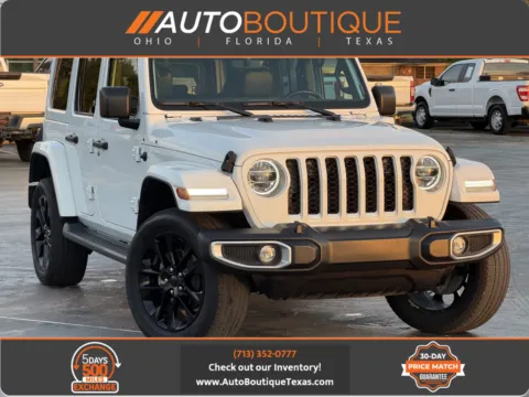 White 2021 Jeep Wrangler 4xe Unlimited Sahara for sale in Alvin, TX