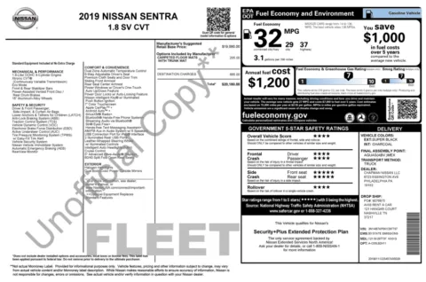 Photos of 2019 Nissan Sentra SV for sale in Alvin, TX at Auto Boutique Texas