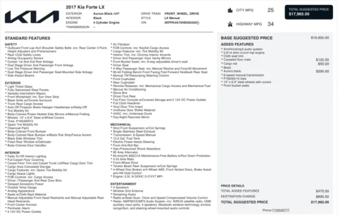 Photos of 2017 Kia Forte LX for sale in Alvin, TX at Auto Boutique Texas