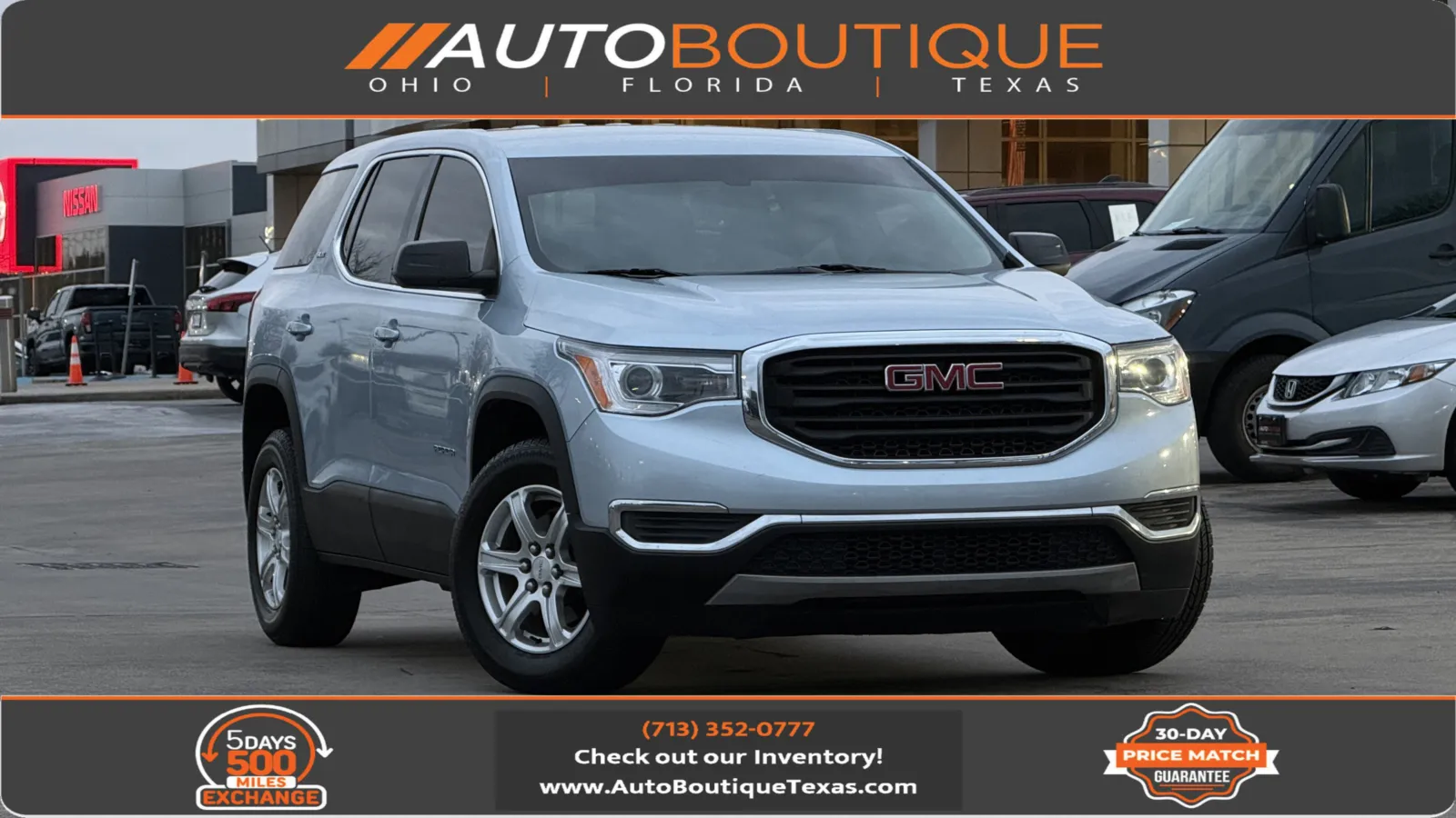 Blue 2017 GMC Acadia SLE for sale in Alvin, TX