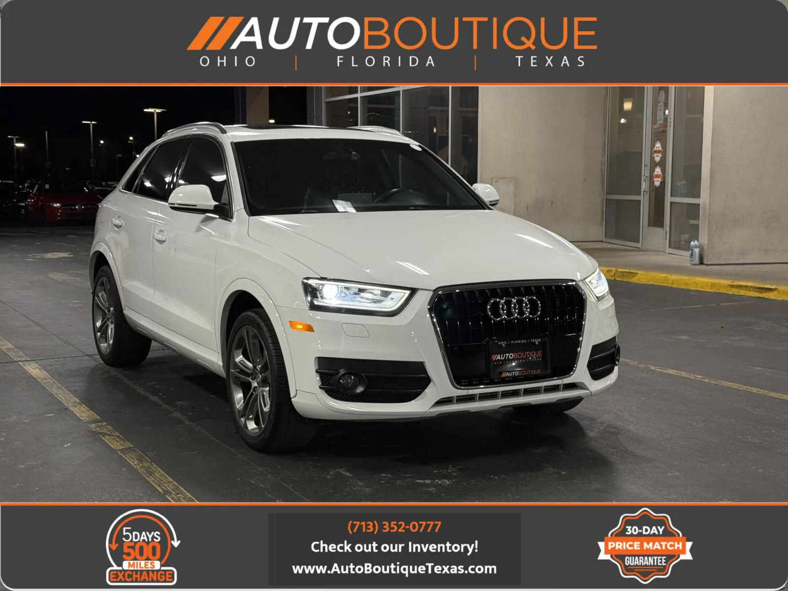 White 2015 Audi Q3 2.0T Prestige for sale in Alvin, TX