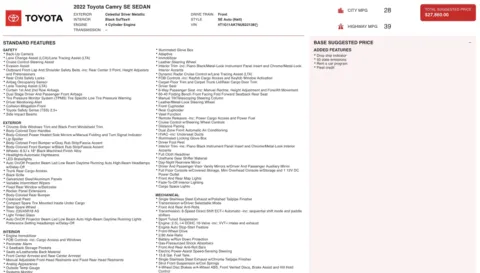 Photos of 2022 Toyota Camry SE for sale in Alvin, TX at Auto Boutique Texas