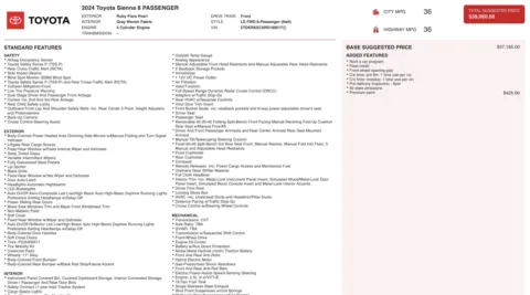 Photos of 2024 Toyota Sienna LE for sale in Alvin, TX at Auto Boutique Texas