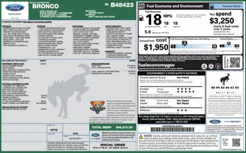 Photos of 2022 Ford Bronco Black Diamond for sale in Alvin, TX at Auto Boutique Texas