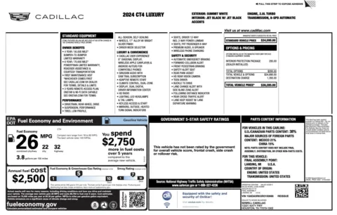 Photos of 2024 Cadillac CT4 Luxury for sale in Alvin, TX at Auto Boutique Texas