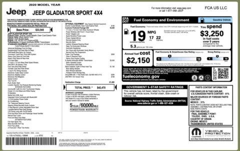 Photos of 2020 Jeep Gladiator Sport S for sale in Alvin, TX at Auto Boutique Texas