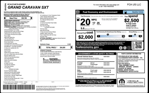 Photos of 2020 Dodge Grand Caravan SXT for sale in Alvin, TX at Auto Boutique Texas