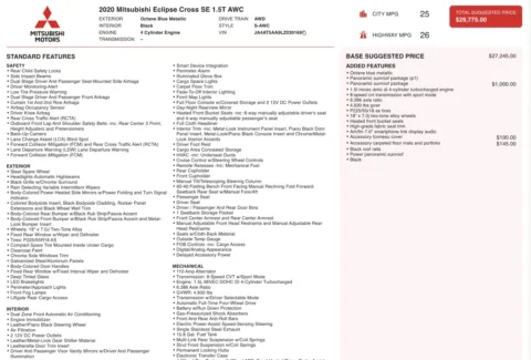 Photos of 2020 Mitsubishi Eclipse Cross SEL for sale in Alvin, TX at Auto Boutique Texas