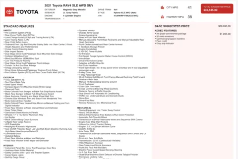 Photos of 2021 Toyota RAV4 Hybrid XLE for sale in Alvin, TX at Auto Boutique Texas